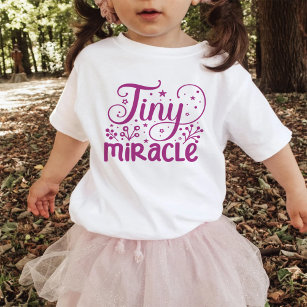 Camiseta De Bebé Tipografía "Pequeño milagro" un paquete de alegría