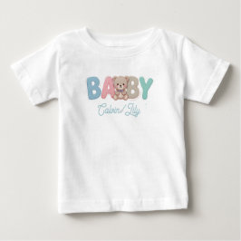 Camiseta De Bebé Tipografía personalizada para bebés lindos: mano p
