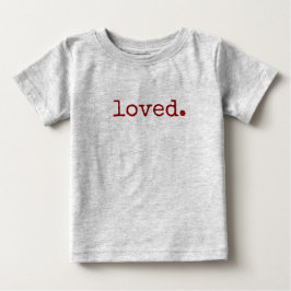 Camiseta De Bebé tipografía roja querida