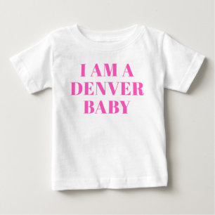Camiseta De Bebé Tipografía Rosa Ropa para Bebés Denver