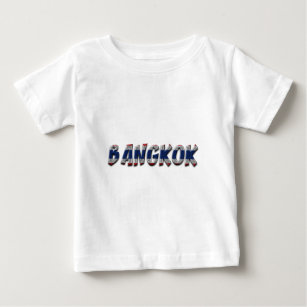 Camiseta De Bebé Tipografía tailandesa de Bangkok sólo texto elegan