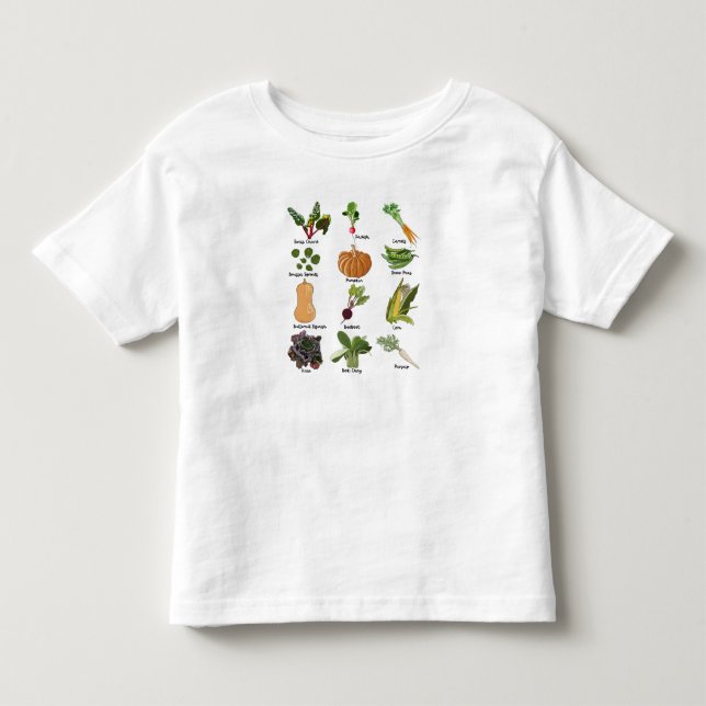 Camiseta De Bebé Tipos de verduras otoñales (Anverso)