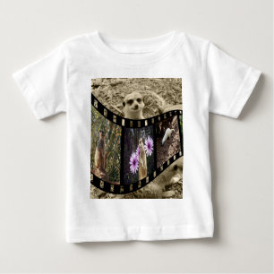 Camiseta De Bebé Tira fotográfica de Meerkat de época,