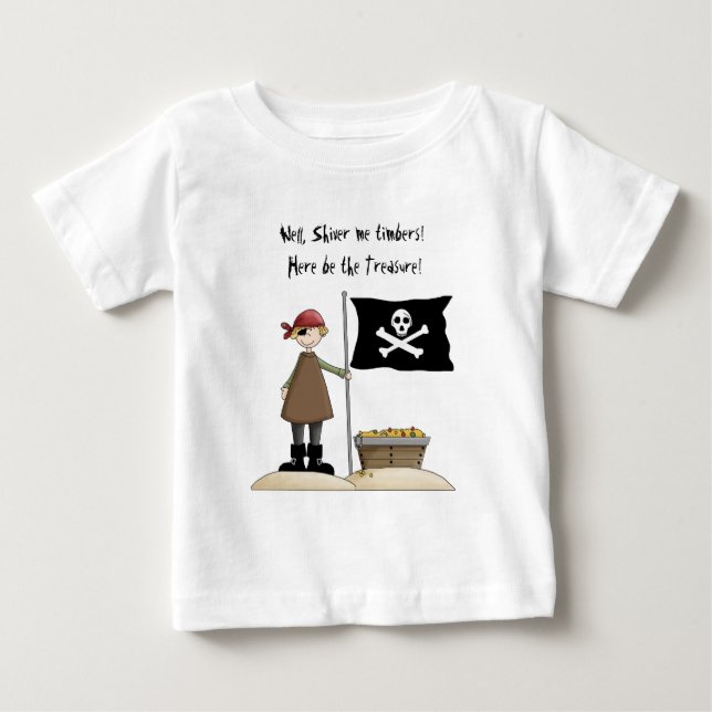 Camiseta De Bebé ¡Tirarme a los timoreros! ¡Aquí Está El Tesoro! Pi (Anverso)