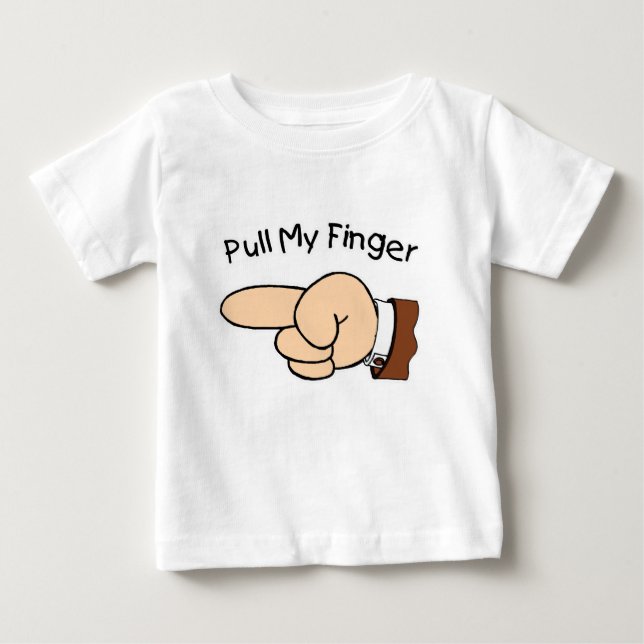 Camiseta De Bebé Tire de mi dedo bebé de manga larga (Anverso)