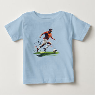 Camiseta De Bebé Tiro de acción del momento del gol de fútbol