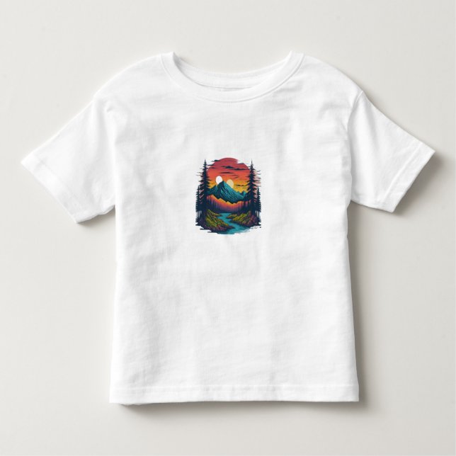 Camiseta De Bebé **Título:** Serene Nature Wonderland Toddler (Anverso)