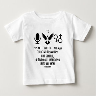 Camiseta De Bebé Titus 3:2 KJV Biblia Verse Cita