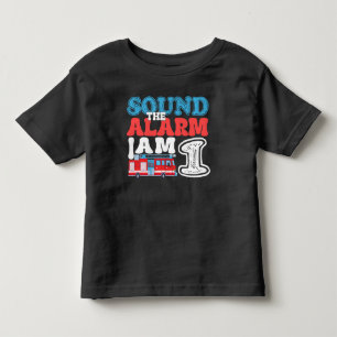 Camiseta De Bebé Toca la alarma Cumplo 1 año Bombero