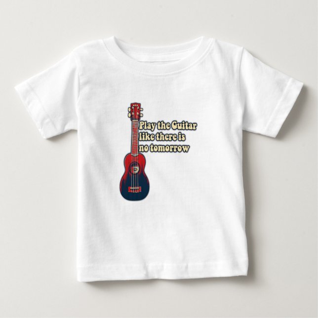 Camiseta De Bebé Toca la guitarra como si no hubiera mañana. retro (Anverso)