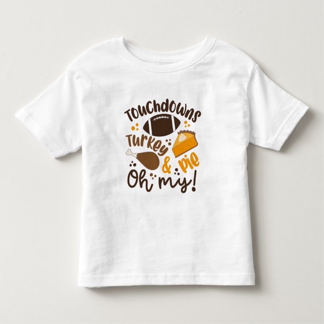 Camiseta De Bebé Tocante Turquía y Pie | Oh, mi (Anverso)