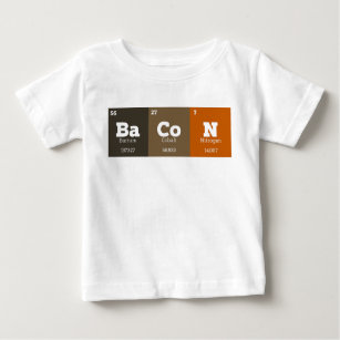 Camiseta De Bebé Tocino de los elementos químicos de la química de