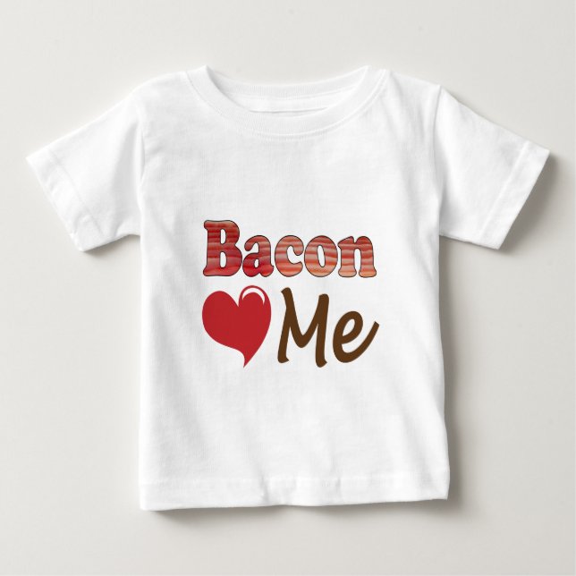 Camiseta De Bebé Tocino Me Ama (Anverso)
