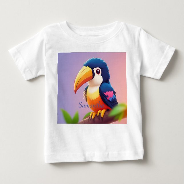Camiseta De Bebé Toco azul lindo (Anverso)
