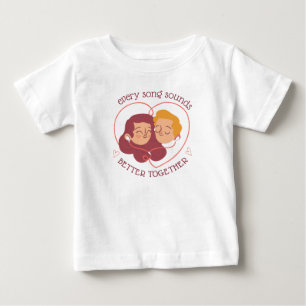 Camiseta De Bebé Toda canción suena mejor juntos