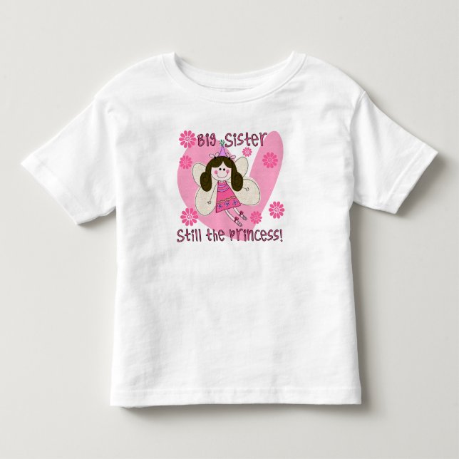 Camiseta De Bebé Todavía hermana grande la princesa Toddler Ruffle (Anverso)