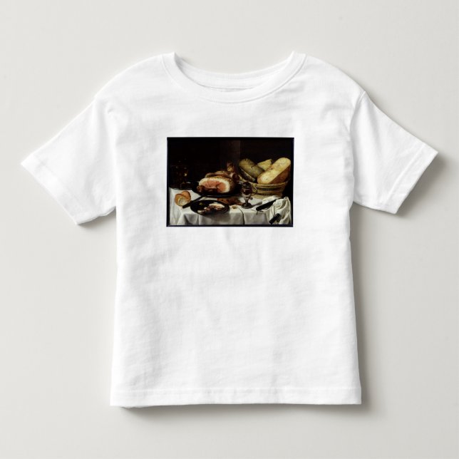 Camiseta De Bebé Todavía vida con el jamón (Anverso)