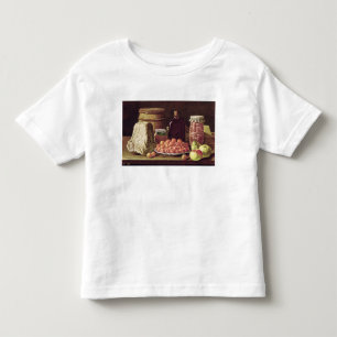 Camiseta De Bebé Todavía vida con la fruta y el queso
