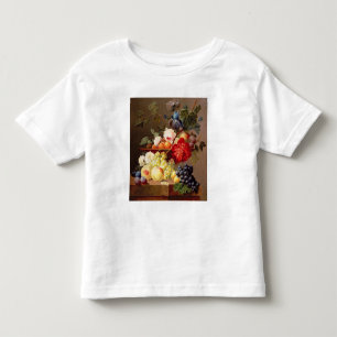 Camiseta De Bebé Todavía vida con la fruta y las flores