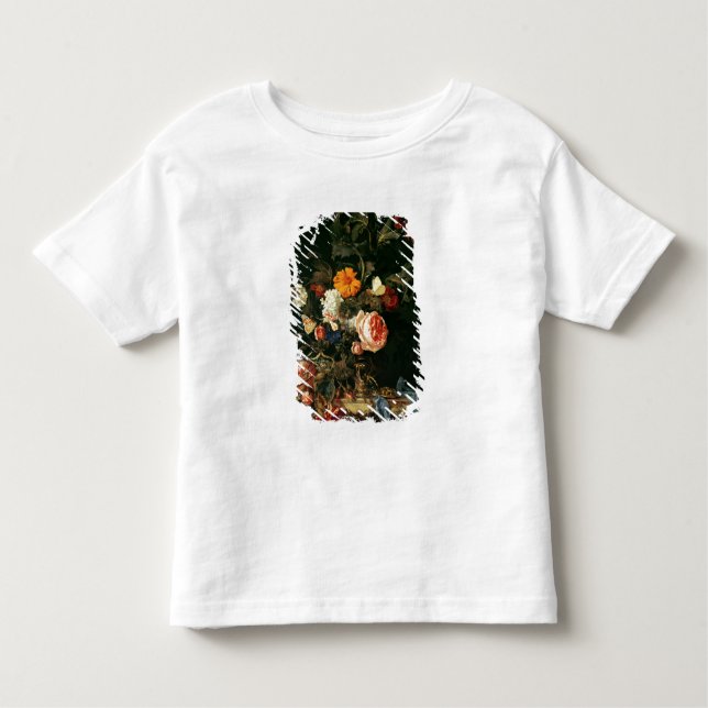 Camiseta De Bebé Todavía vida con las amapolas y los rosas (Anverso)