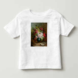 Camiseta De Bebé Todavía vida con las flores y la partitura