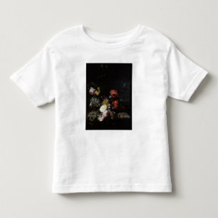 Camiseta De Bebé Todavía vida con las flores y los insectos