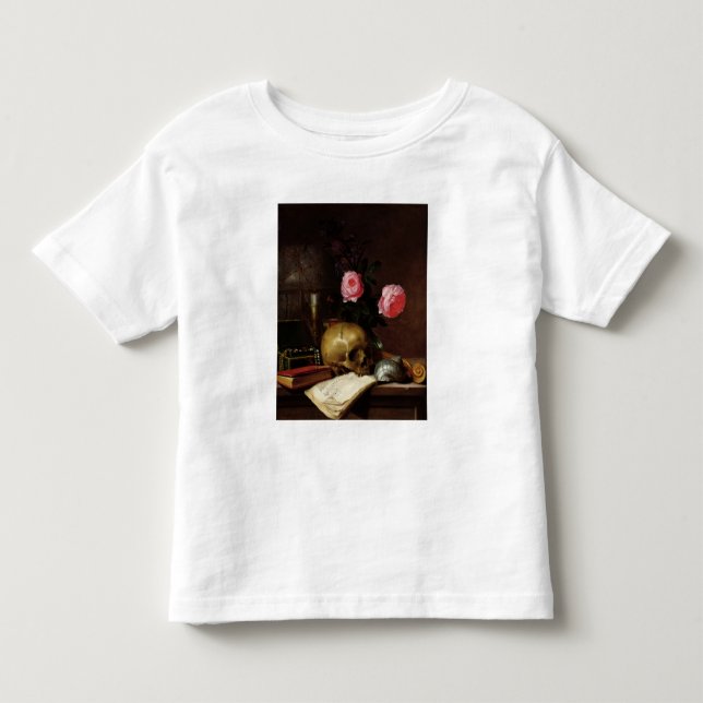 Camiseta De Bebé Todavía vida con un cráneo (Anverso)