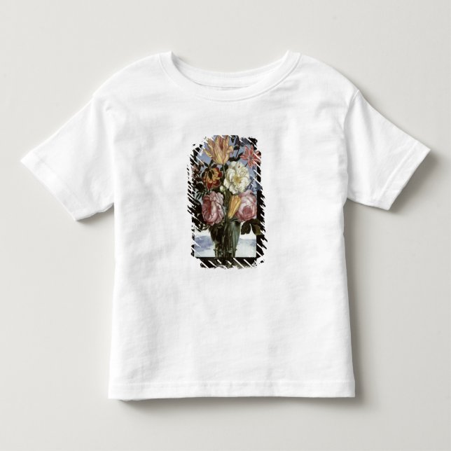 Camiseta De Bebé Todavía vida de flores en un vidrio de consumición (Anverso)