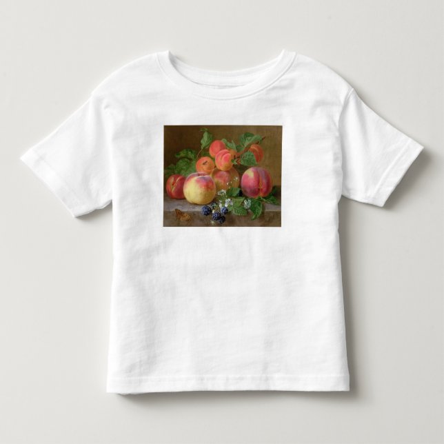 Camiseta De Bebé Todavía vida de melocotones (Anverso)