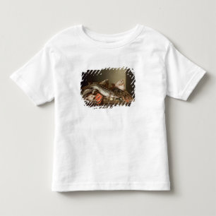 Camiseta De Bebé Todavía vida de pescados en una tabla