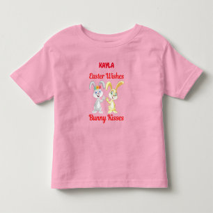 CAMISETA DE BEBÉ TODDL PERSONALIZADO "DESEOS MÁS FÁCILES, BUNNY KIS