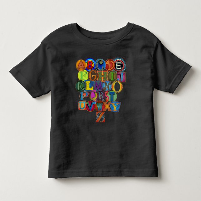 Camiseta De Bebé Toddler Alphabet (Anverso)