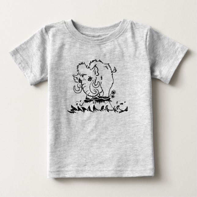 Camiseta De Bebé Toddler Cute Baby Mammoth T-Shirt (Anverso)