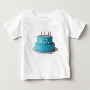 Camiseta De Bebé Toddler de Pastel de Cumpleaños Arcoíris