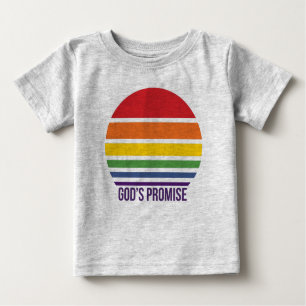 Camiseta De Bebé Toddler Gray Tee Rainbow Circle