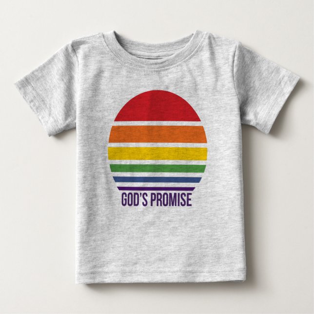 Camiseta De Bebé Toddler Gray Tee Rainbow Circle (Anverso)