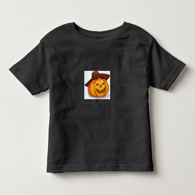 Camiseta De Bebé Toddler Halloween Jack-O-Lantern T-Shirt (Anverso)