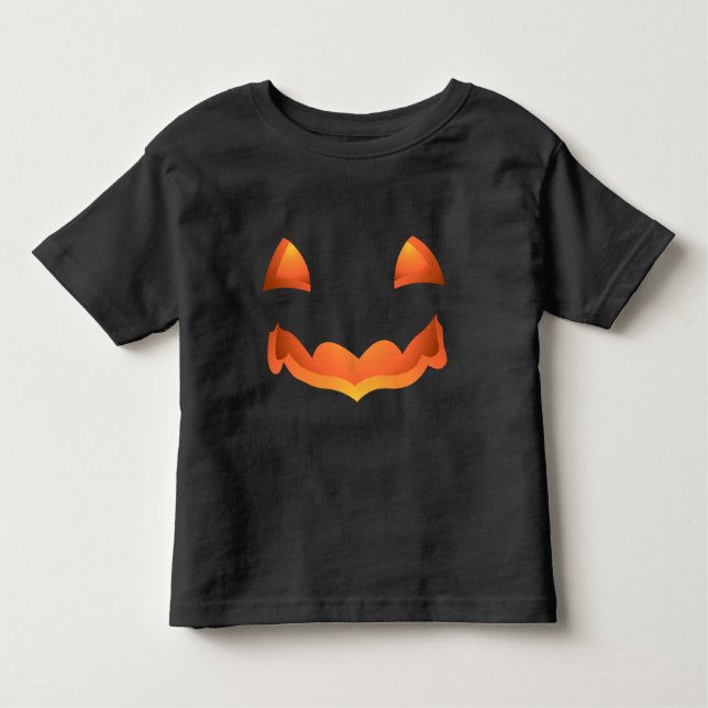 Camiseta De Bebé Toddler Halloween T-Shirt Calabaza de niños Camise (Anverso)