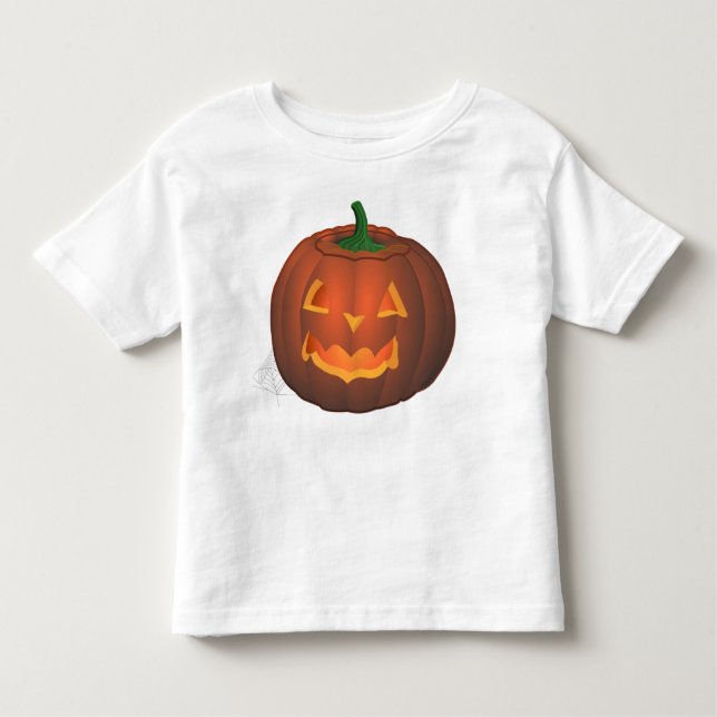 Camiseta De Bebé Toddler Halloween T-Shirt Calabaza de niños Camise (Anverso)