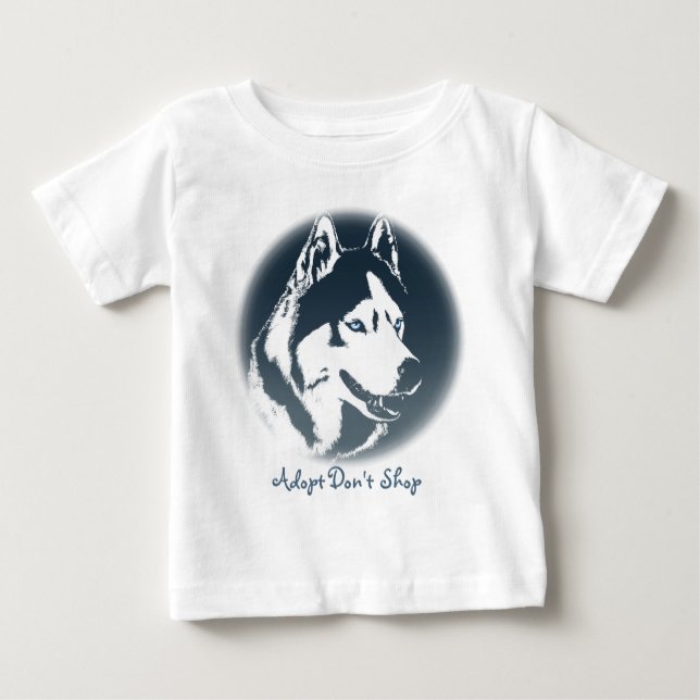 Camiseta De Bebé Toddler Husky Vestido Husky Puppy Vestores bebé (Anverso)