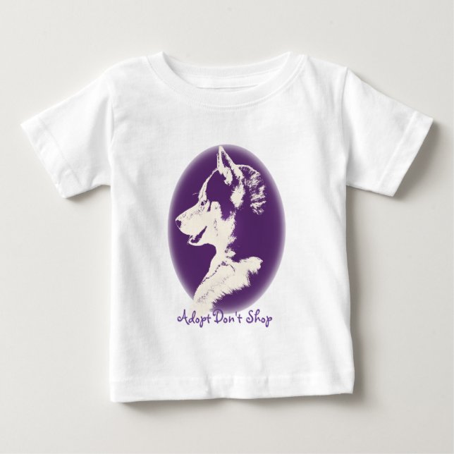 Camiseta De Bebé Toddler Husky Vestido Husky Puppy Vestores bebé (Anverso)