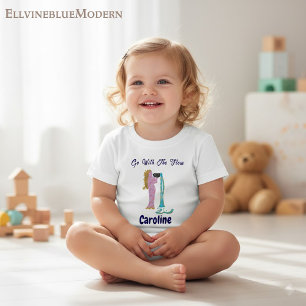 Camiseta De Bebé Toddler Impresionista Personalizado Acuario Zodiac
