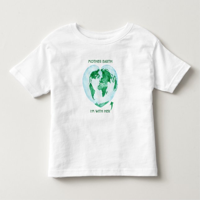 Camiseta De Bebé Toddler Raglan T-Shirt - Madre Tierra que estoy co (Anverso)