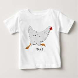 Camiseta De Bebé Toddler Ruffle Tee HEART Y RUNNNING HEN