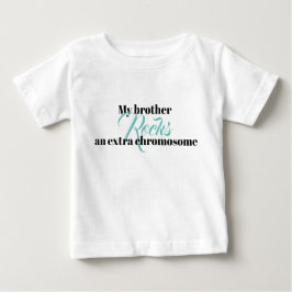 Camiseta De Bebé Toddler ruffle Tshirt "My brother rocks