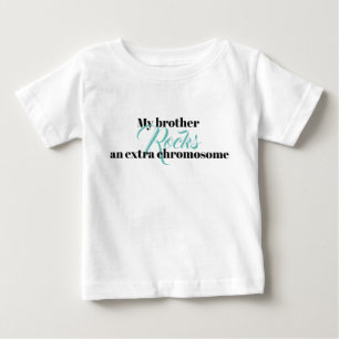 Camiseta De Bebé Toddler ruffle Tshirt "My brother rocks