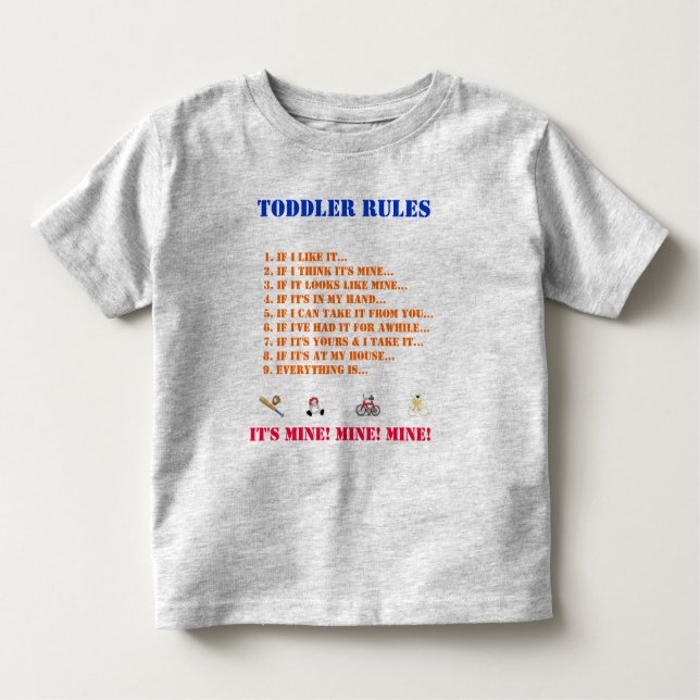Camiseta De Bebé Toddler Rules Tee (Anverso)
