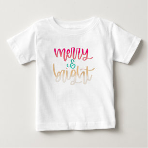 Camiseta De Bebé Toddler Shirt, Navidades de Merry y Bright