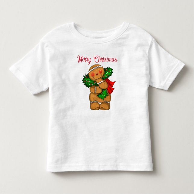 Camiseta De Bebé Toddler T-Shirt Holiday Gingerbread Persona (Anverso)