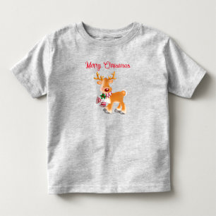 Camiseta De Bebé Toddler T-Shirt Holiday Rudolph